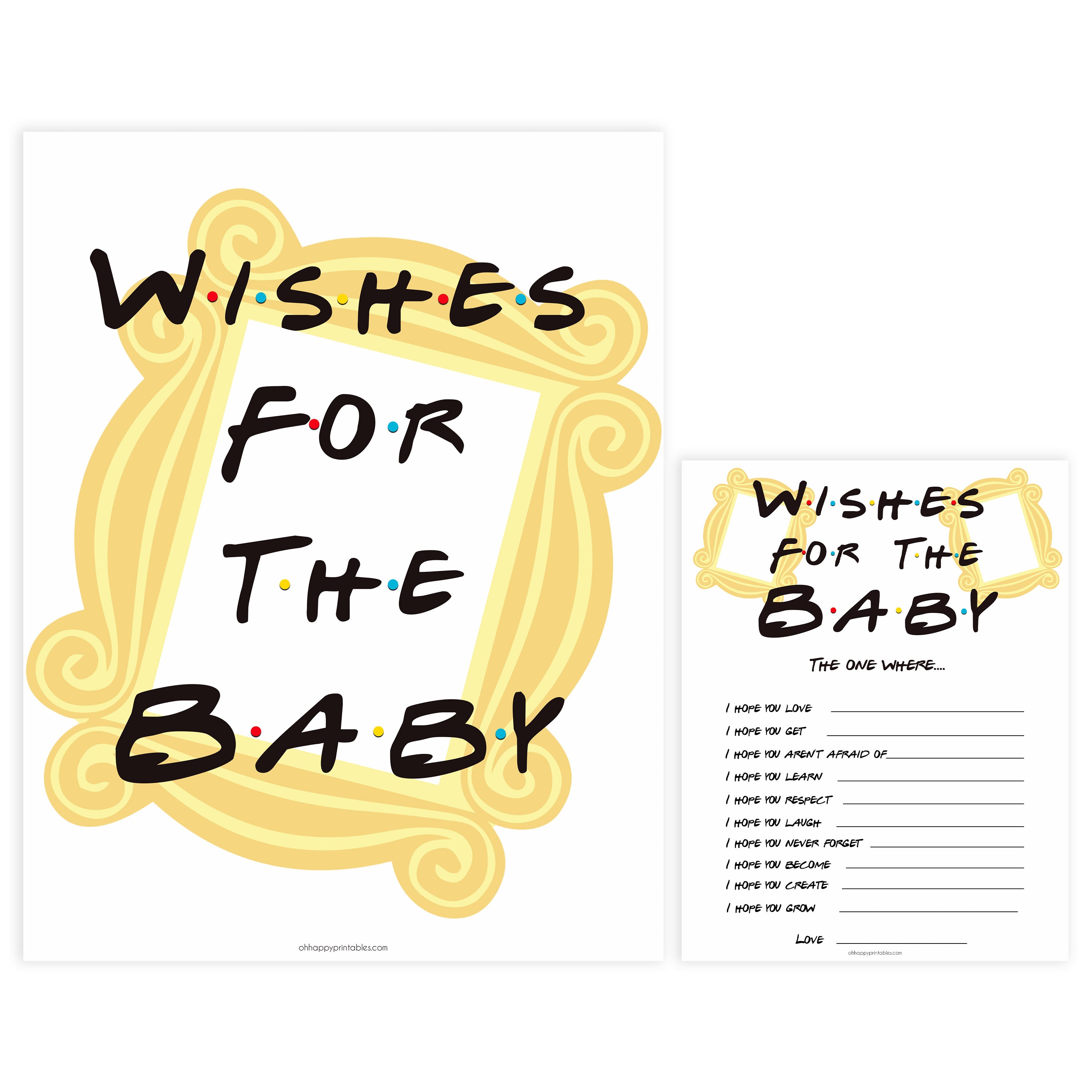 wishes for the baby game, Printable baby shower games, friends fun baby games, baby shower games, fun baby shower ideas, top baby shower ideas, friends baby shower, friends baby shower ideas