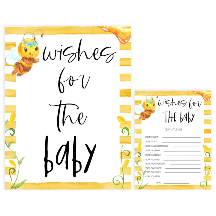 wishes for the baby game, Printable baby shower games, mommy bee fun baby games, baby shower games, fun baby shower ideas, top baby shower ideas, mommy to bee baby shower, friends baby shower ideas