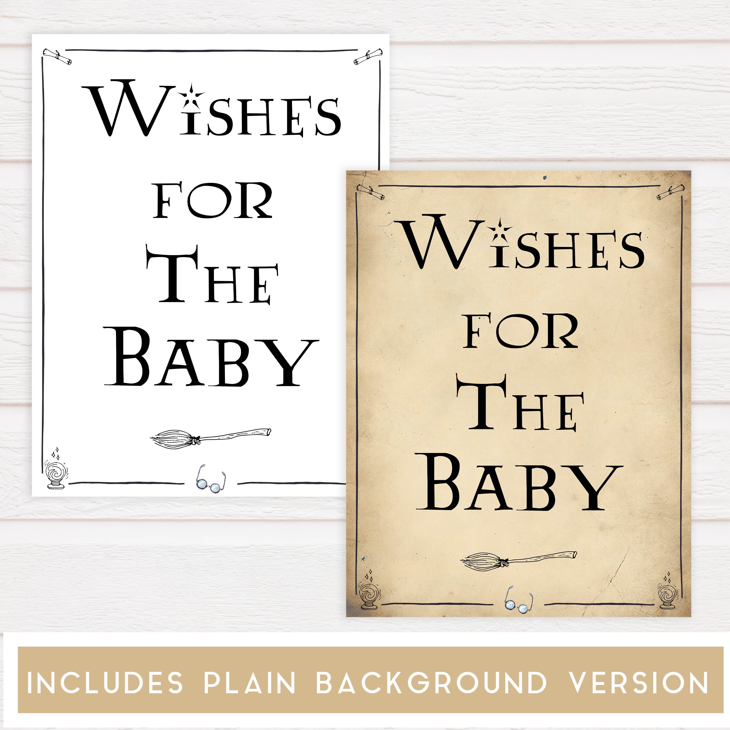 Wishes for the baby game, Wizard baby shower games, printable baby shower games, Harry Potter baby games, Harry Potter baby shower, fun baby shower games,  fun baby ideas
