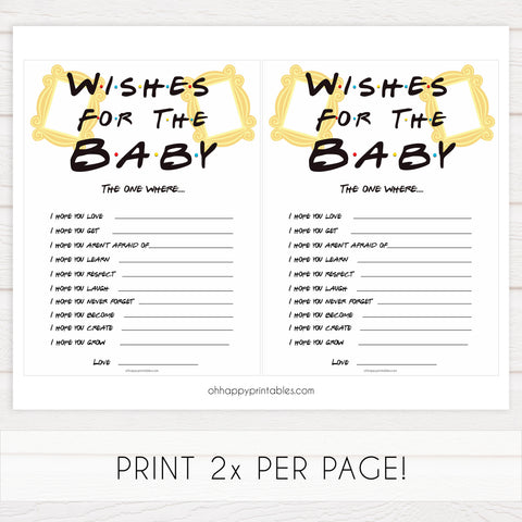 wishes for the baby game, Printable baby shower games, friends fun baby games, baby shower games, fun baby shower ideas, top baby shower ideas, friends baby shower, friends baby shower ideas