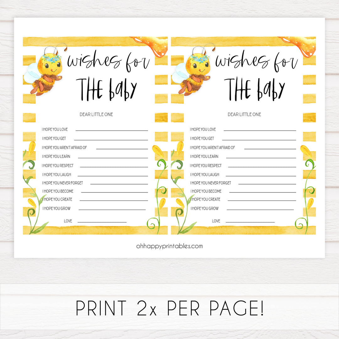 wishes for the baby game, Printable baby shower games, mommy bee fun baby games, baby shower games, fun baby shower ideas, top baby shower ideas, mommy to bee baby shower, friends baby shower ideas