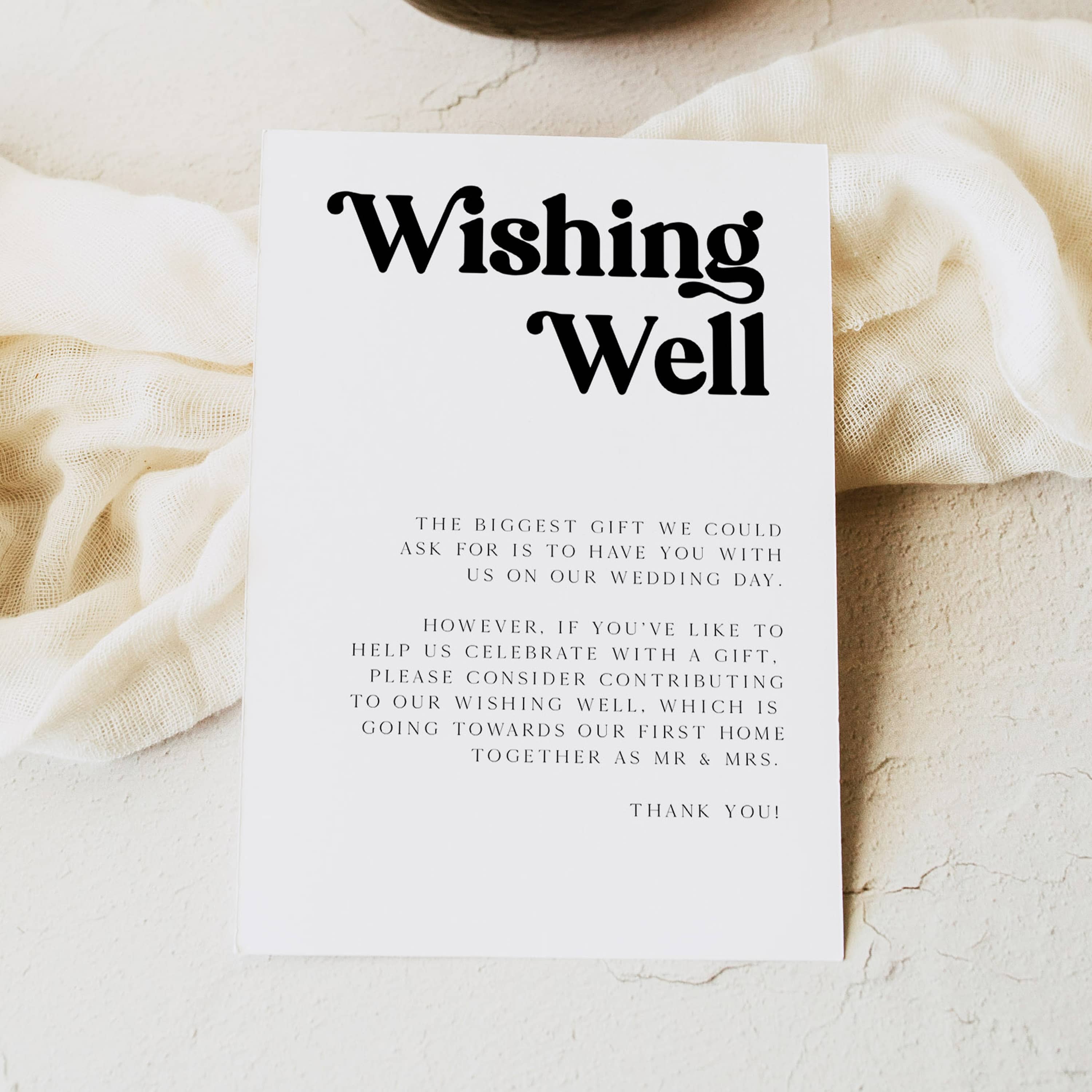 Modern Wedding Wishing Well