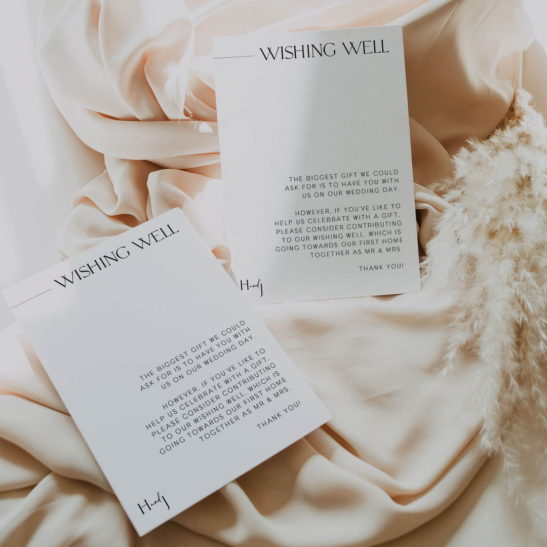 editable wishing well card, printable wishing well card, Simple modern wedding invitation suite, editable wedding stationery, printable wedding stationery, modern wedding items, wedding save the dates