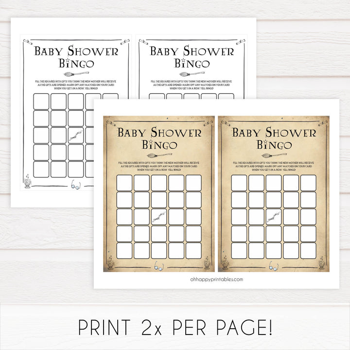 7 Wizard baby shower games, printable baby shower games, Harry Potter baby games, Harry Potter baby shower, fun baby shower games,  fun baby ideas