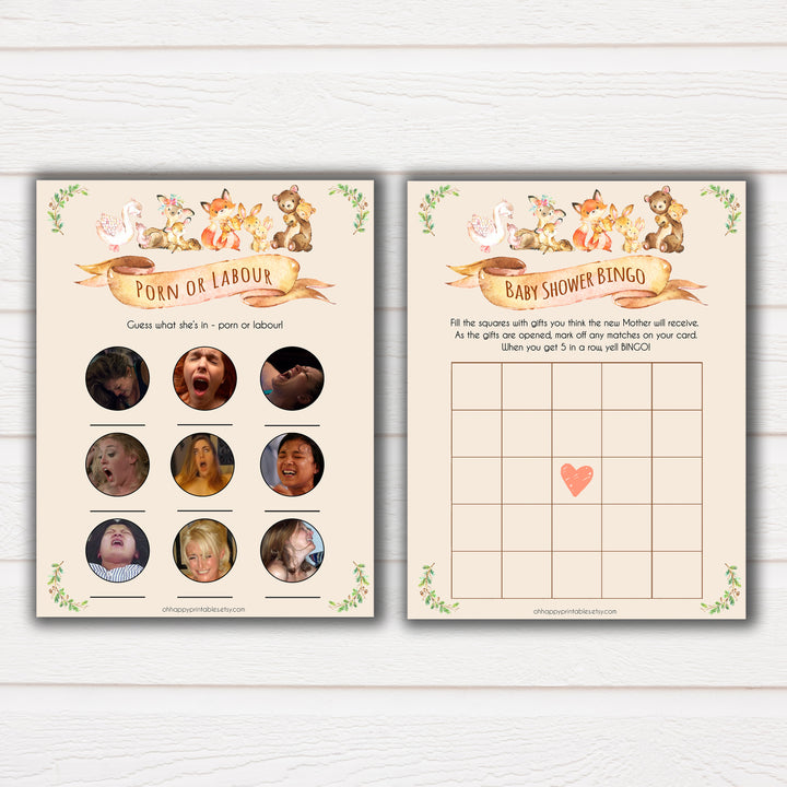 Woodland animals 5 best baby shower games, baby shower games, baby shower ideas, woodland animals