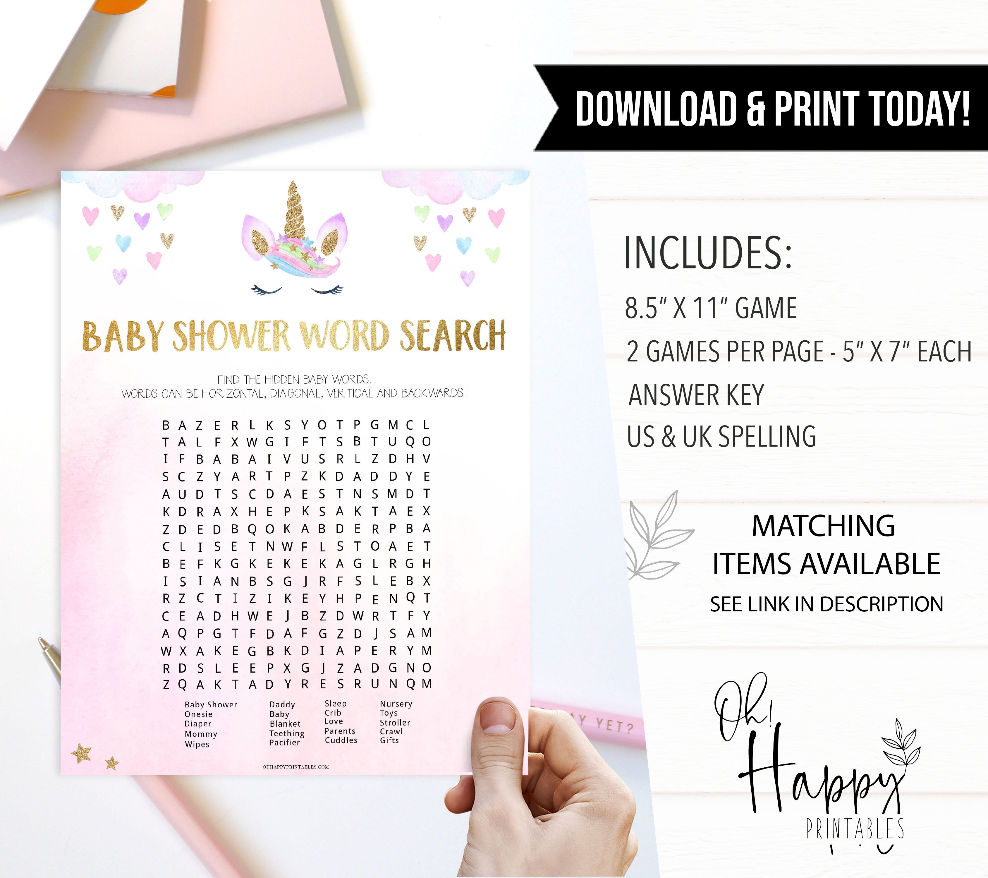 baby shower word search game, Printable baby shower games, unicorn baby games, baby shower games, fun baby shower ideas, top baby shower ideas, unicorn baby shower, baby shower games, fun unicorn baby shower ideas