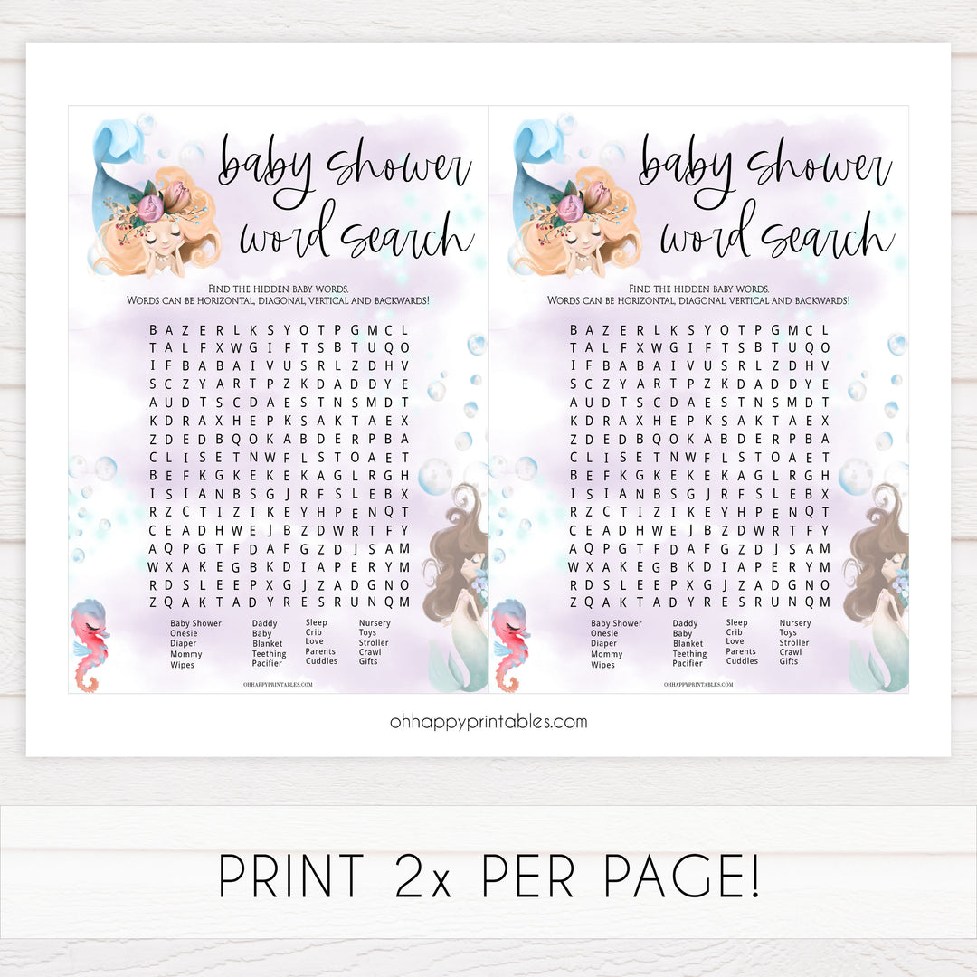 baby shower word search game, Printable baby shower games, little mermaid baby games, baby shower games, fun baby shower ideas, top baby shower ideas, little mermaid baby shower, baby shower games, pink hearts baby shower ideas