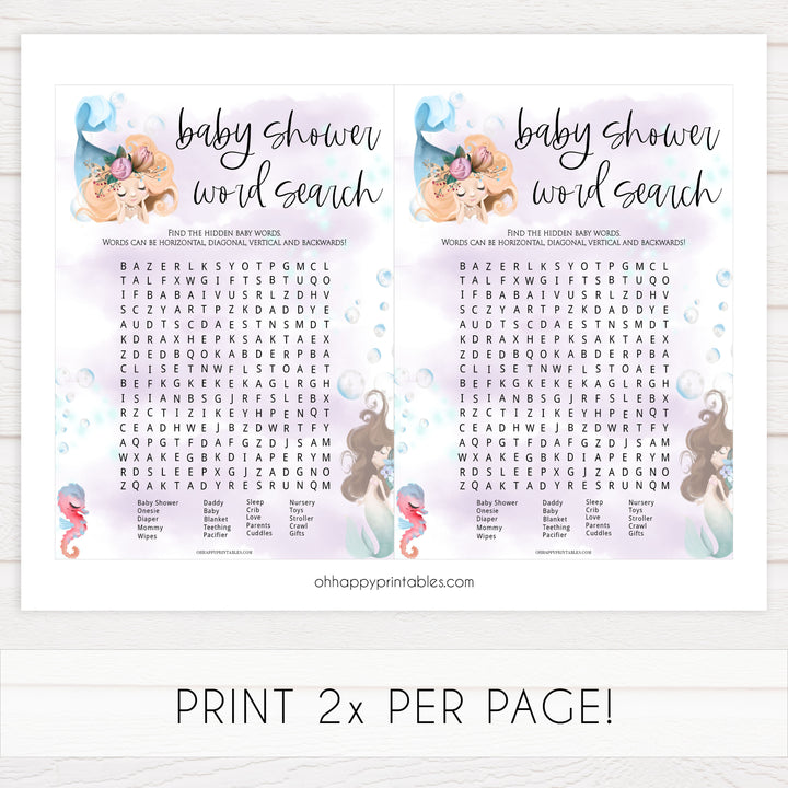 baby shower word search game, Printable baby shower games, little mermaid baby games, baby shower games, fun baby shower ideas, top baby shower ideas, little mermaid baby shower, baby shower games, pink hearts baby shower ideas