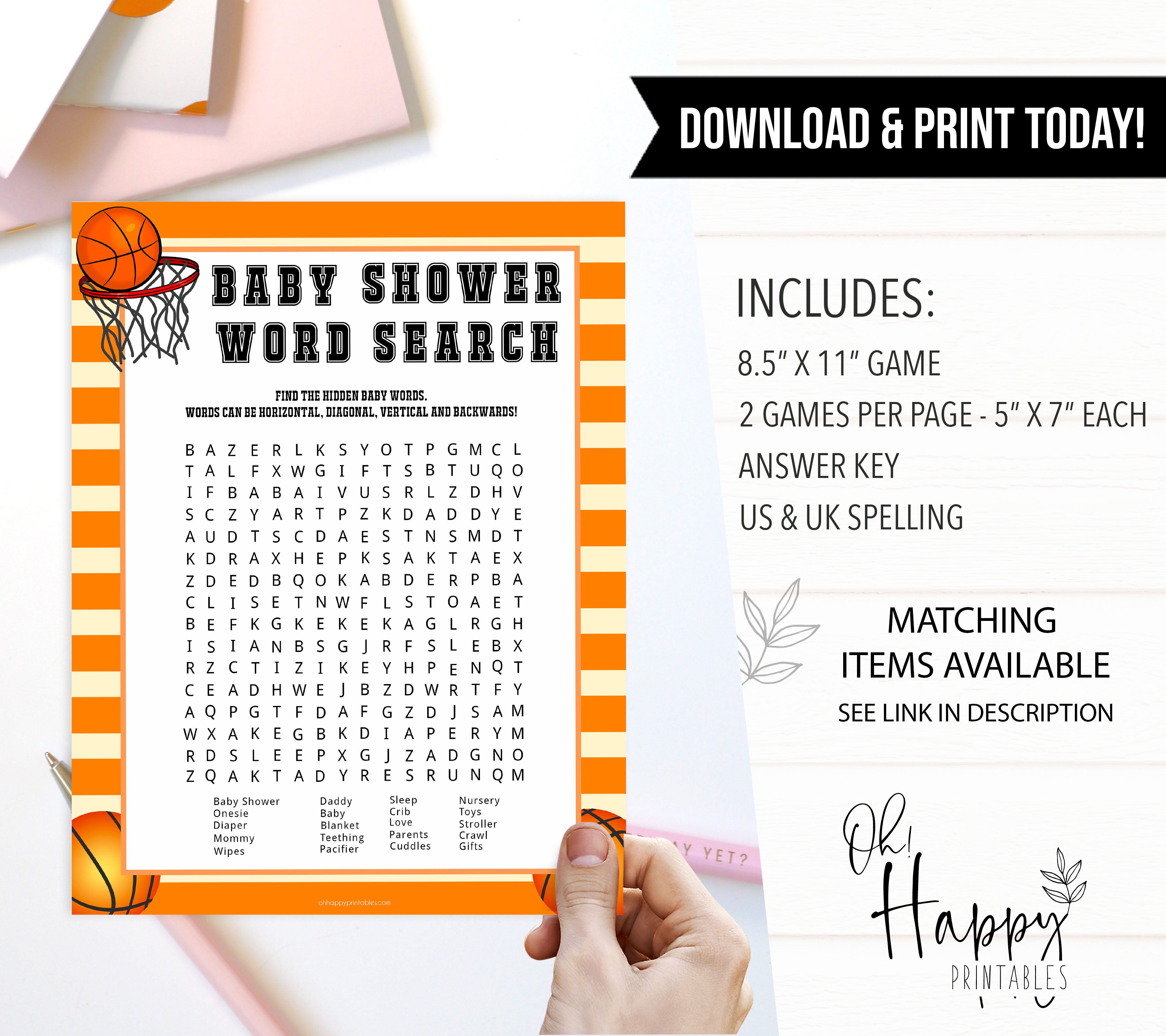 baby shower word search, baby word search game, Printable baby shower games, basketball fun baby games, baby shower games, fun baby shower ideas, top baby shower ideas, basketball baby shower, basketball baby shower ideas