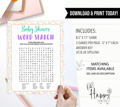 baby word search game, baby word search, Printable baby shower games, baby sprinkle fun baby games, baby shower games, fun baby shower ideas, top baby shower ideas, sprinkle shower baby shower, friends baby shower ideas