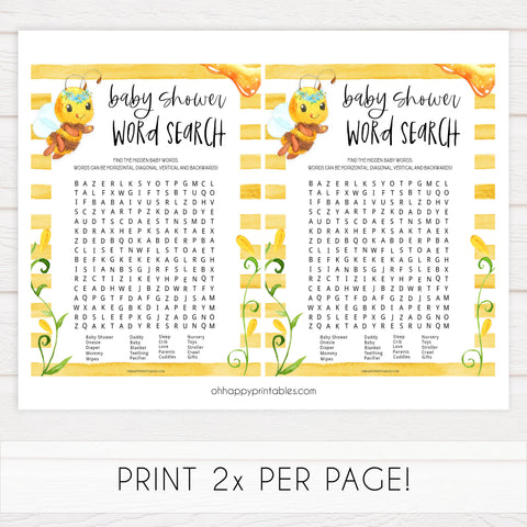 baby shower word search game, baby word search, Printable baby shower games, mommy bee fun baby games, baby shower games, fun baby shower ideas, top baby shower ideas, mommy to bee baby shower, friends baby shower ideas