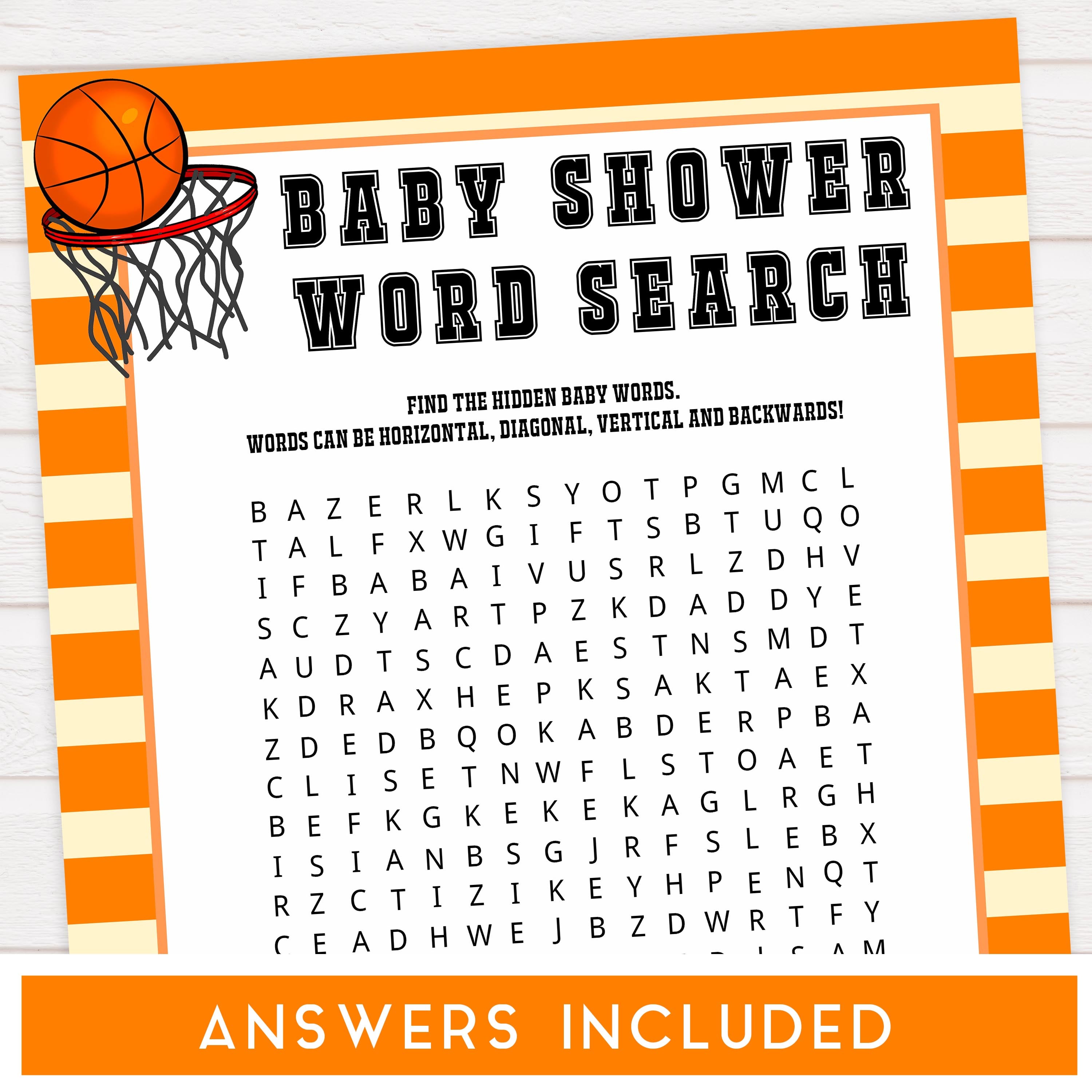 baby shower word search, baby word search game, Printable baby shower games, basketball fun baby games, baby shower games, fun baby shower ideas, top baby shower ideas, basketball baby shower, basketball baby shower ideas