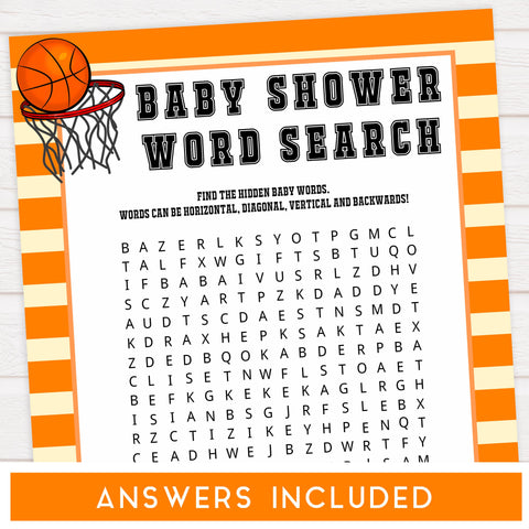 baby shower word search, baby word search game, Printable baby shower games, basketball fun baby games, baby shower games, fun baby shower ideas, top baby shower ideas, basketball baby shower, basketball baby shower ideas