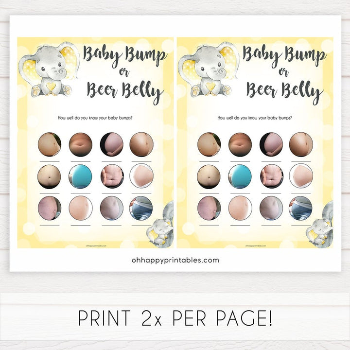 labor or porn, baby bump or beer belly game, Printable baby shower games, fun baby games, baby shower games, fun baby shower ideas, top baby shower ideas, yellow elephant baby shower, blue baby shower ideas