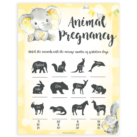 yellow elephant baby games, animal pregnancy baby games, yellow baby games, elephant baby shower, fun baby games, top 10 baby games, popular baby games, printable baby games