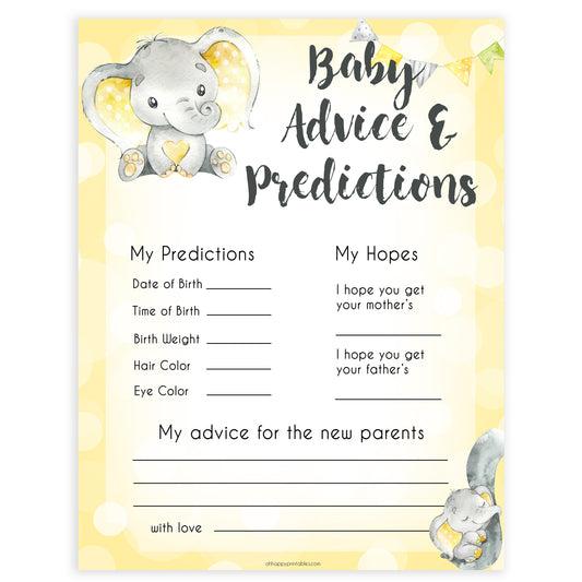 yellow elephant baby games, baby advice and predictions baby games, yellow baby games, elephant baby shower, fun baby games, top 10 baby games, popular baby games, printable baby games
