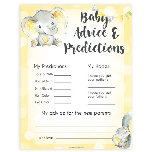yellow elephant baby games, baby advice and predictions baby games, yellow baby games, elephant baby shower, fun baby games, top 10 baby games, popular baby games, printable baby games