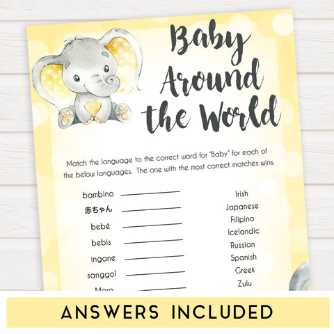  yellow elephant baby games, baby around the world baby games, yellow baby games, elephant baby shower, fun baby games, top 10 baby games, popular baby games, printable baby games