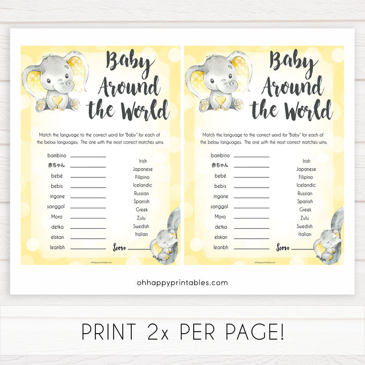  yellow elephant baby games, baby around the world baby games, yellow baby games, elephant baby shower, fun baby games, top 10 baby games, popular baby games, printable baby games