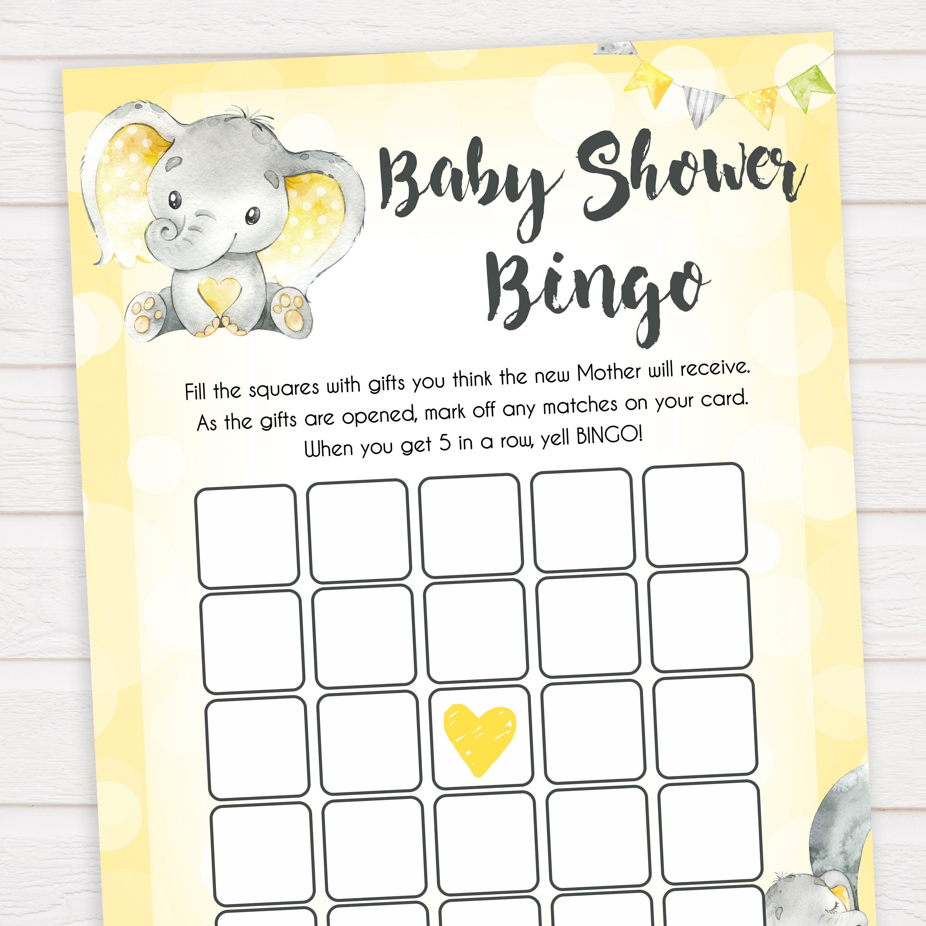 yellow elephant baby games, baby bingo baby games, yellow baby games, elephant baby shower, fun baby games, top 10 baby games, popular baby games, printable baby games