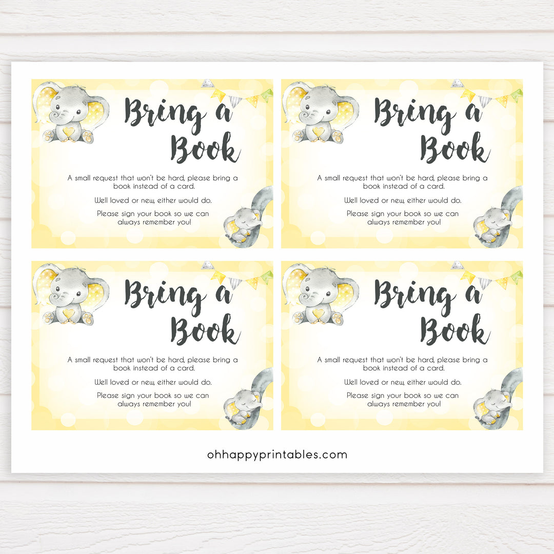 yellow elephant baby games, bring a book baby games, yellow baby games, elephant baby shower, fun baby games, top 10 baby games, popular baby games, printable baby games