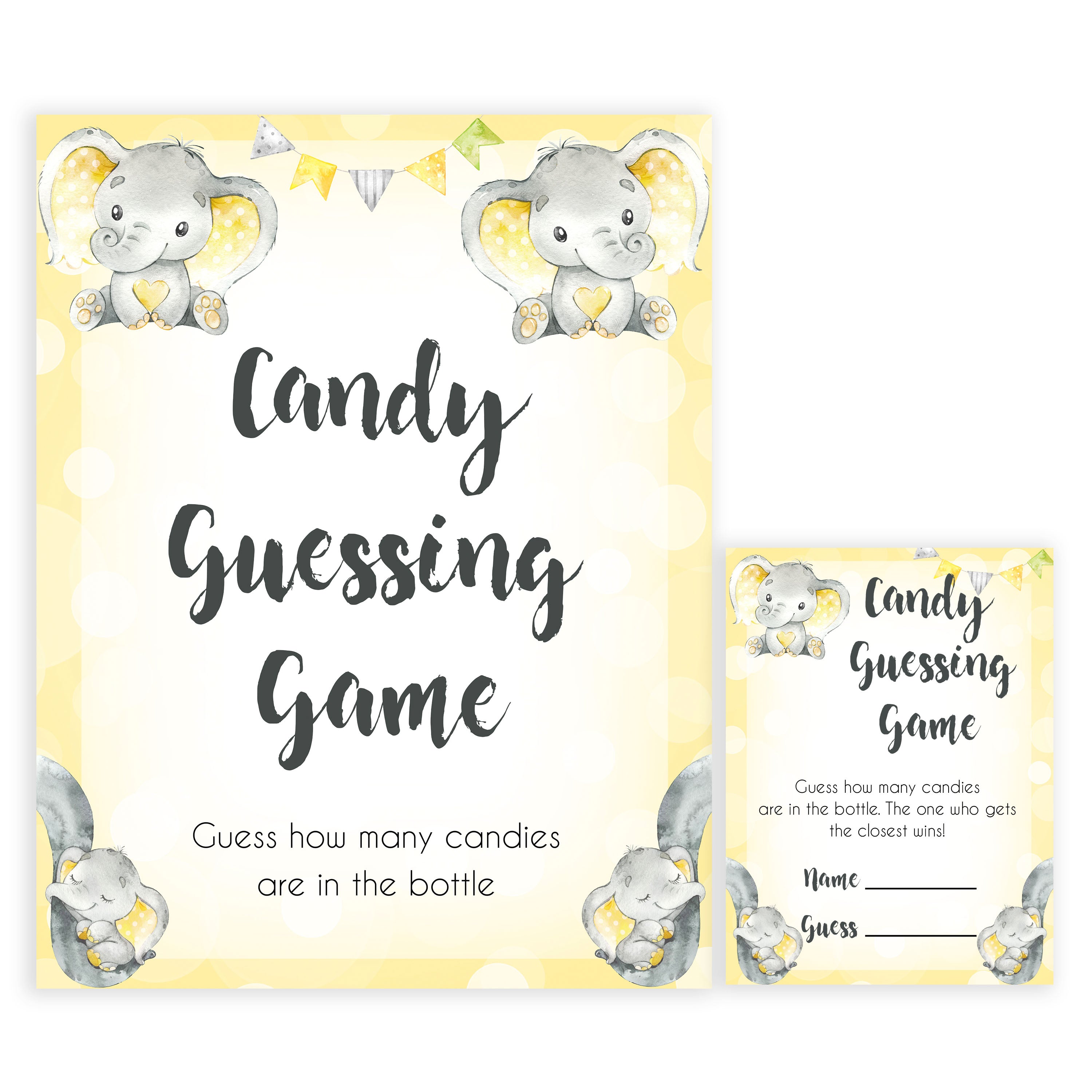 yellow elephant baby games, candy guessing game baby games, yellow baby games, elephant baby shower, fun baby games, top 10 baby games, popular baby games, printable baby games