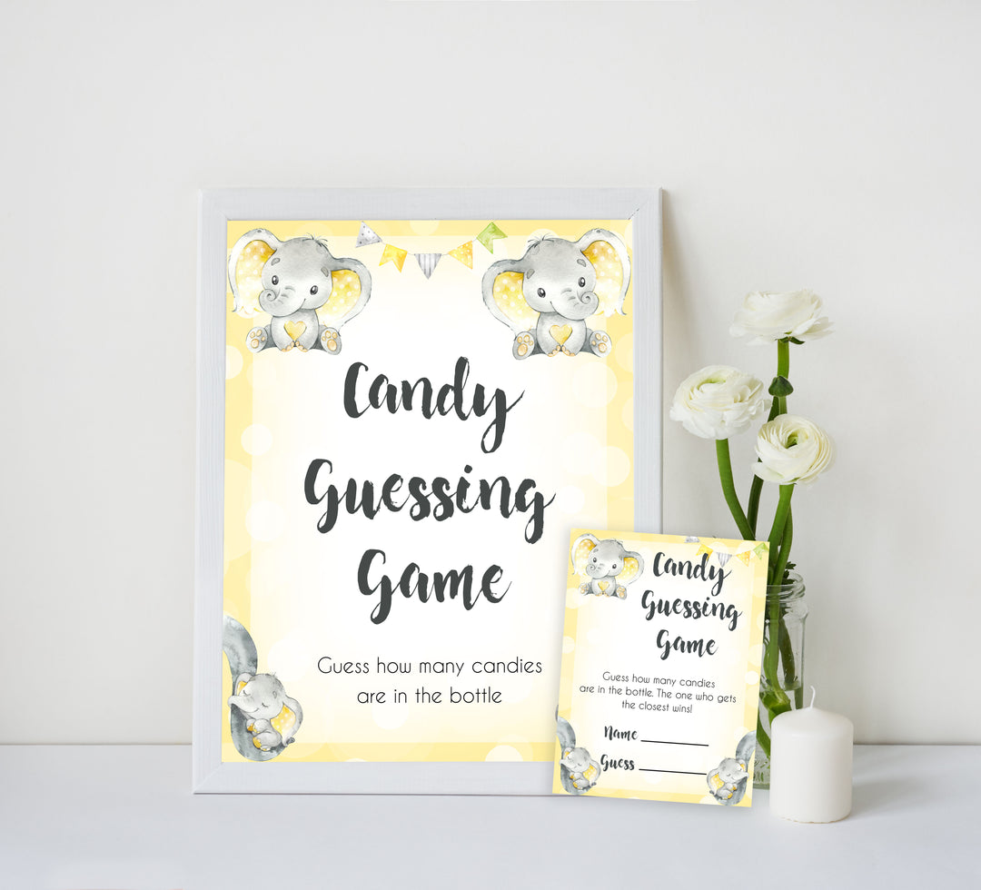 yellow elephant baby games, candy guessing game baby games, yellow baby games, elephant baby shower, fun baby games, top 10 baby games, popular baby games, printable baby games