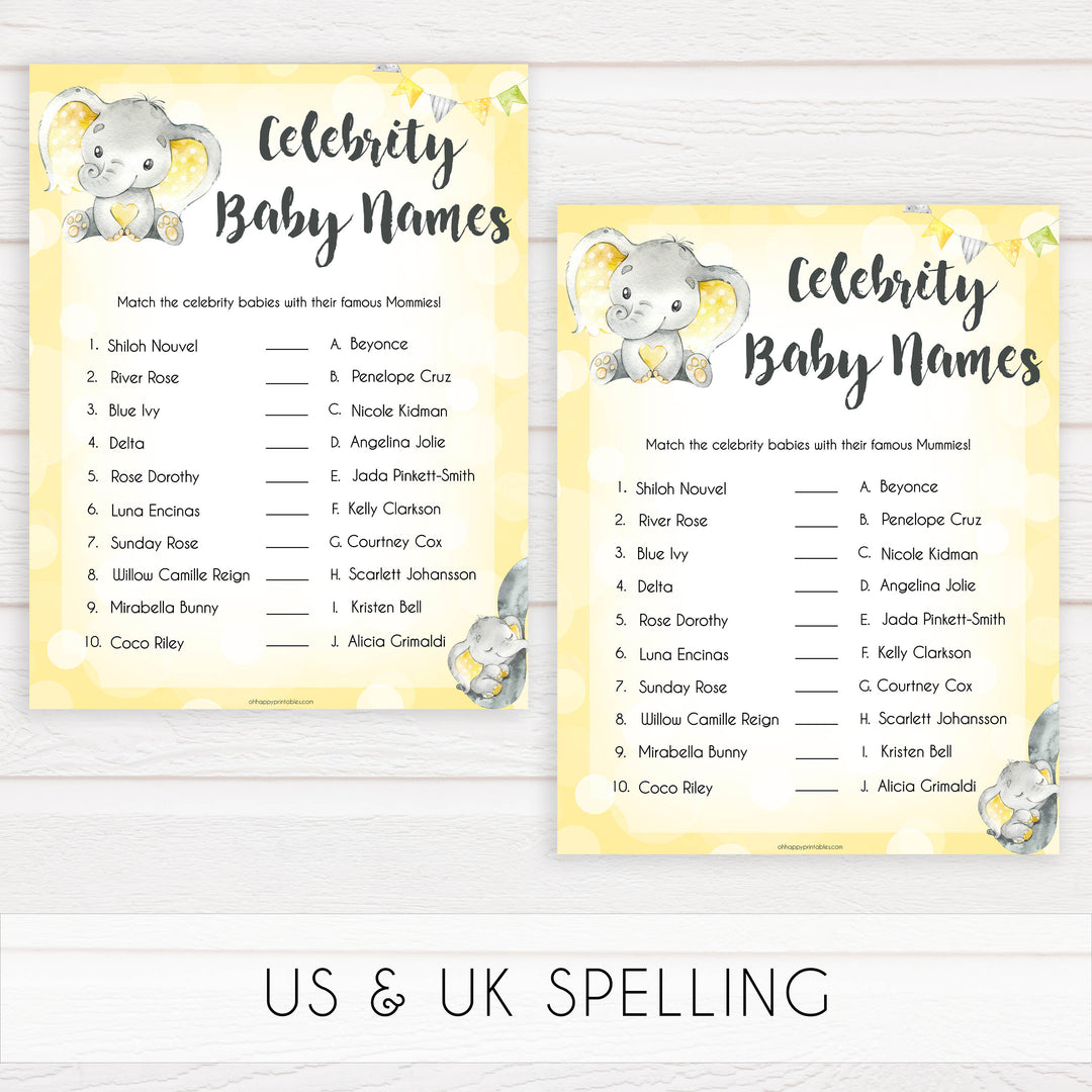  yellow elephant baby games, celebrity baby names baby games, yellow baby games, elephant baby shower, fun baby games, top 10 baby games, popular baby games, printable baby games