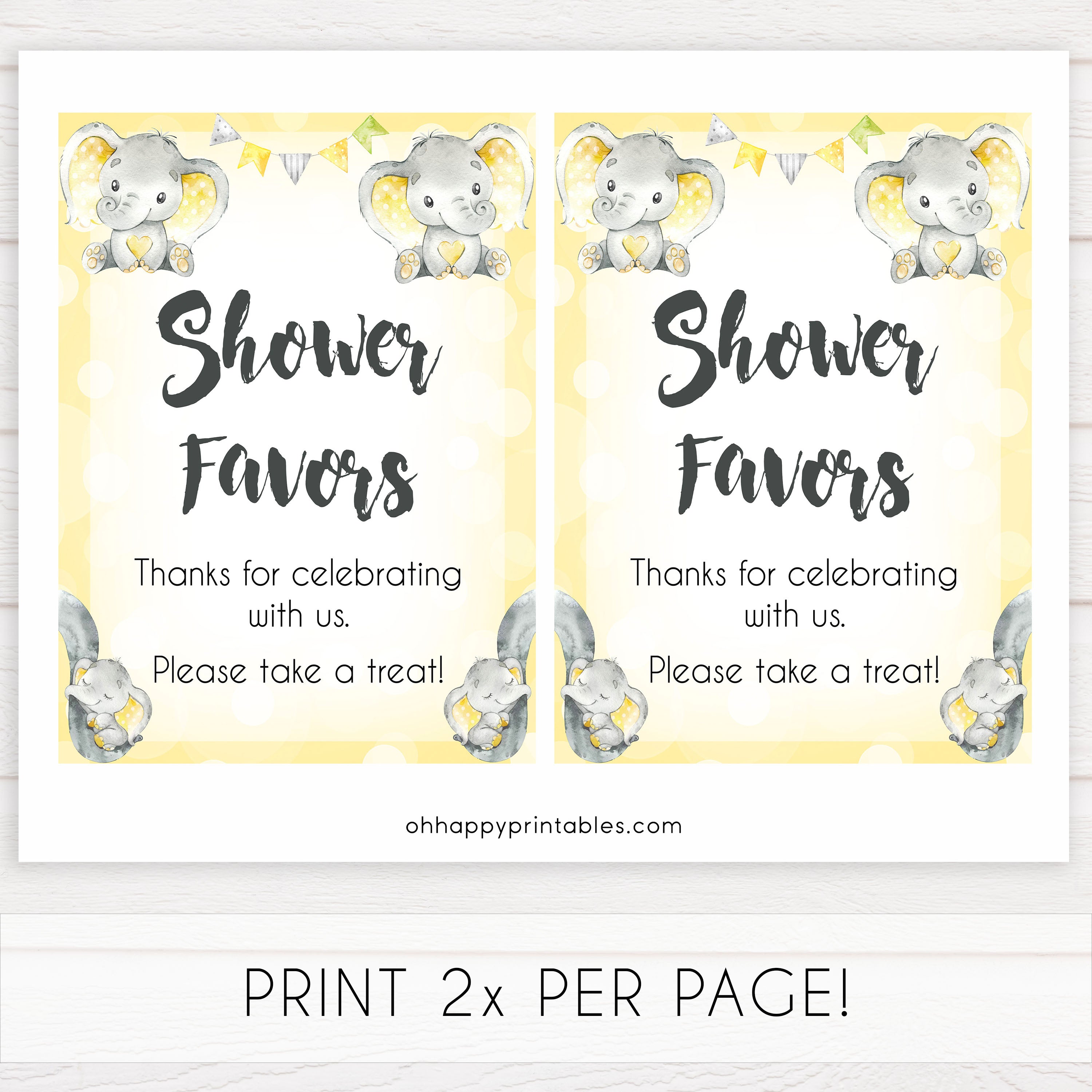 Yellow elephants, neutral baby shower signs, shower favors baby signs, baby shower signs, baby shower decor, gender reveal ideas, top baby shower ideas, printable baby signs