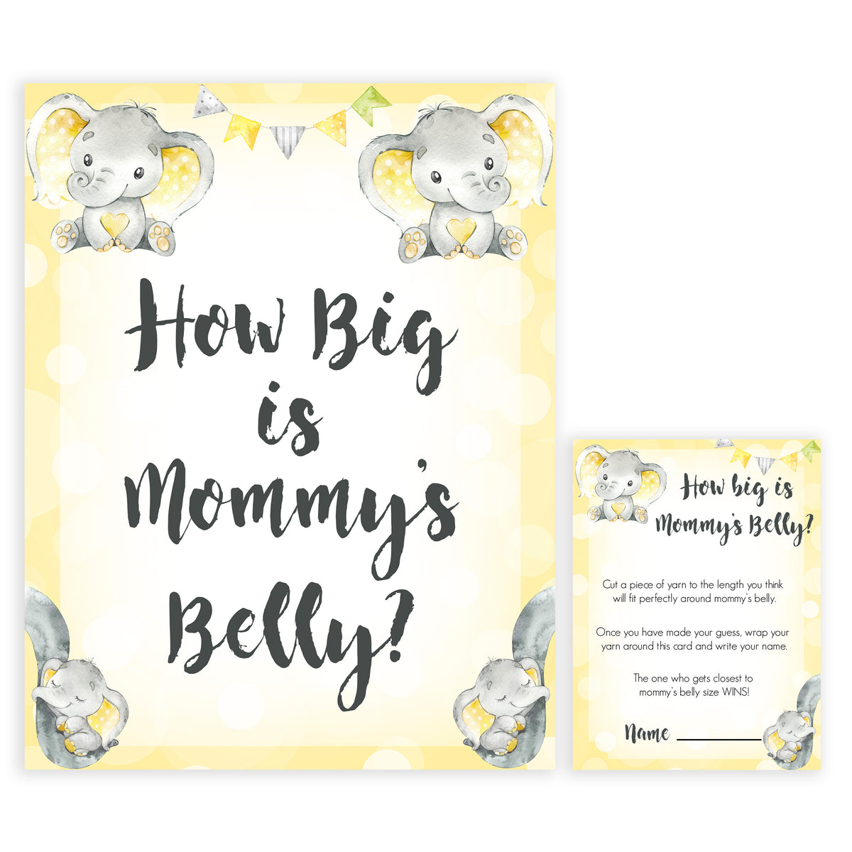 yellow elephant baby games, how big is mummys belly baby games, yellow baby games, elephant baby shower, fun baby games, top 10 baby games, popular baby games, printable baby games