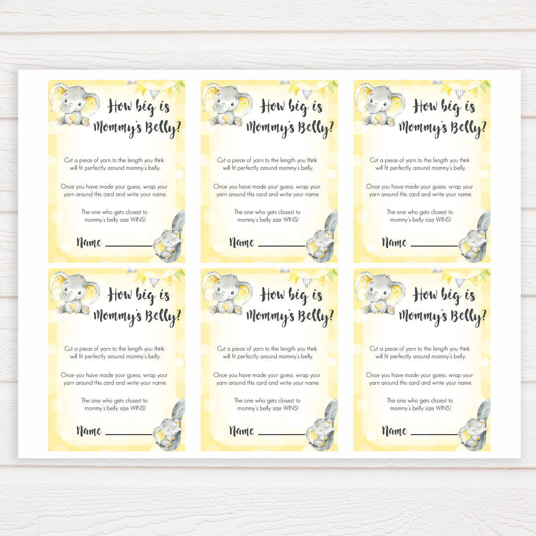 yellow elephant baby games, how big is mummys belly baby games, yellow baby games, elephant baby shower, fun baby games, top 10 baby games, popular baby games, printable baby games