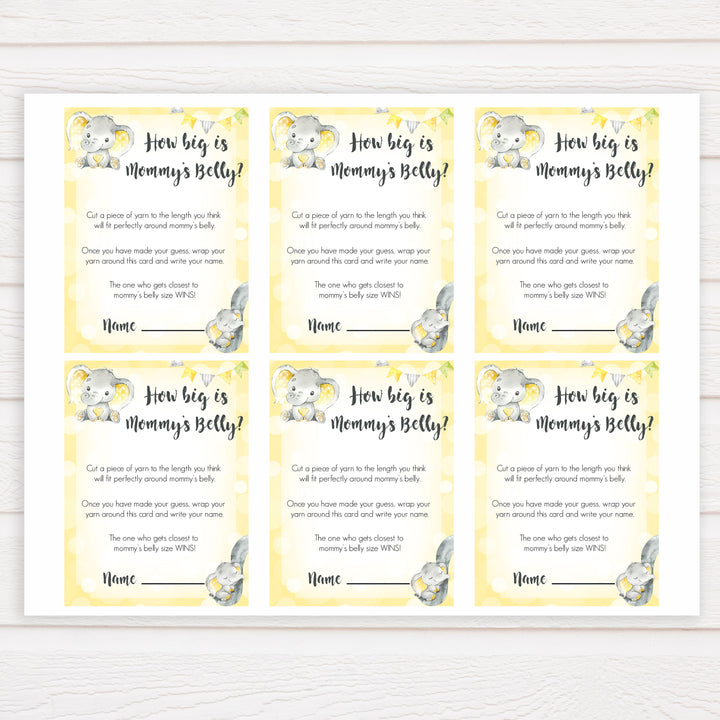 yellow elephant baby games, how big is mummys belly baby games, yellow baby games, elephant baby shower, fun baby games, top 10 baby games, popular baby games, printable baby games