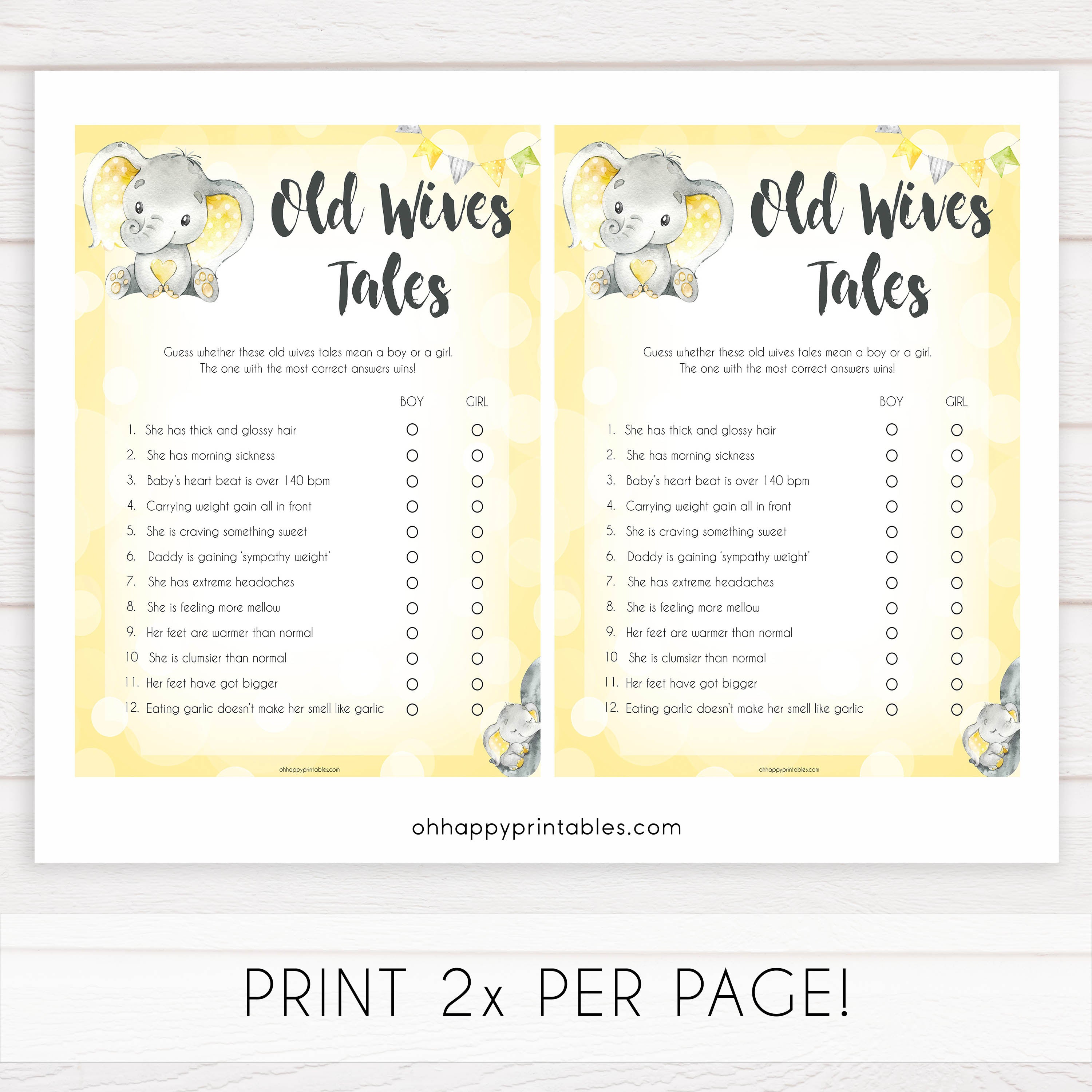 yellow elephant baby games, old wives tales baby games, yellow baby games, elephant baby shower, fun baby games, top 10 baby games, popular baby games, printable baby games