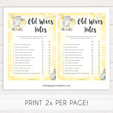 yellow elephant baby games, old wives tales baby games, yellow baby games, elephant baby shower, fun baby games, top 10 baby games, popular baby games, printable baby games