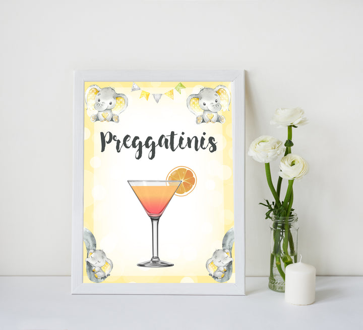 Yellow elephants, neutral baby shower signs, 8 baby signs, baby shower signs, baby shower decor, gender reveal ideas, top baby shower ideas, printable baby signs