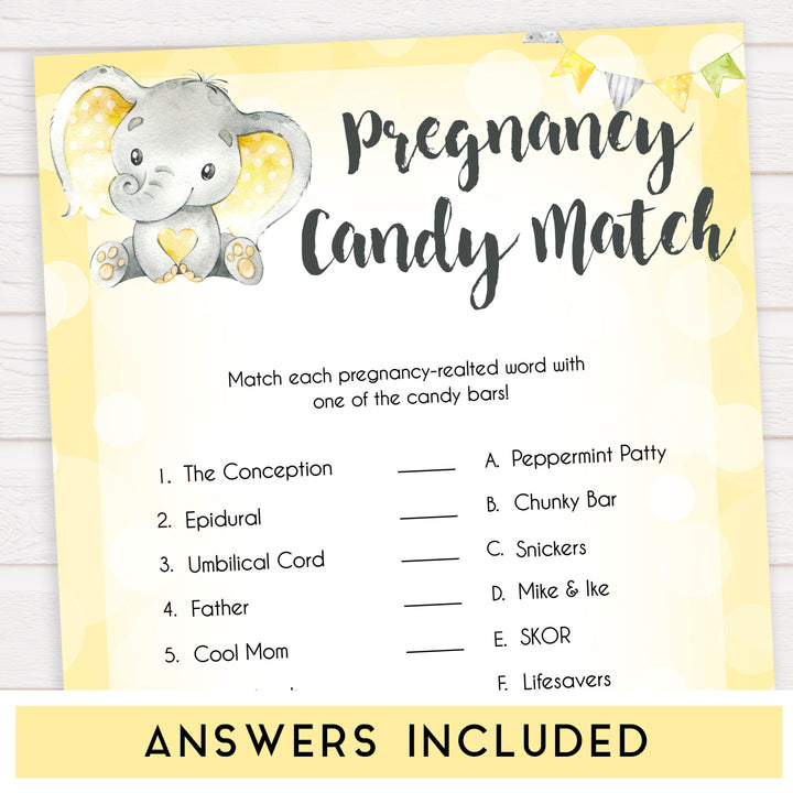 yellow elephant baby games, pregnancy candy match baby games, yellow baby games, elephant baby shower, fun baby games, top 10 baby games, popular baby games, printable baby games