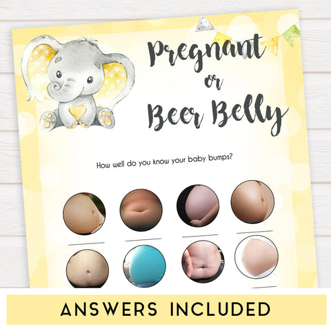 yellow elephant baby games, pregnant or beer belly baby games, yellow baby games, elephant baby shower, fun baby games, top 10 baby games, popular baby games, printable baby games