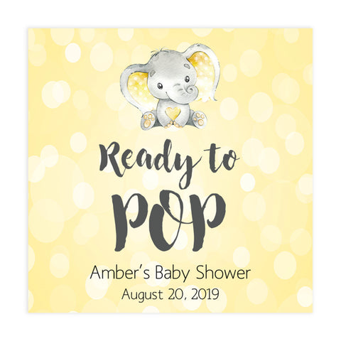 ready to pop tags, pop tags, Printable baby shower games, fun baby games, baby shower games, fun baby shower ideas, top baby shower ideas, yellow elephant baby shower, blue baby shower ideas