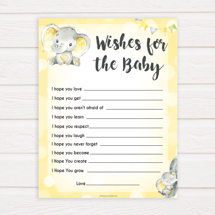 yellow elephant baby games, wishes for the baby  baby games, yellow baby games, elephant baby shower, fun baby games, top 10 baby games, popular baby games, printable baby games