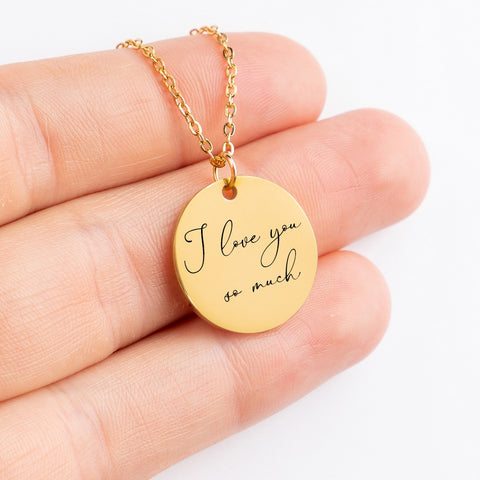 Personalised Handwritten Message Necklace