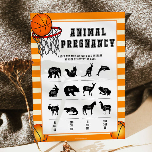 animal pregnancy baby shower game, printable baby shower games, basketball baby shower games, fun baby shower games