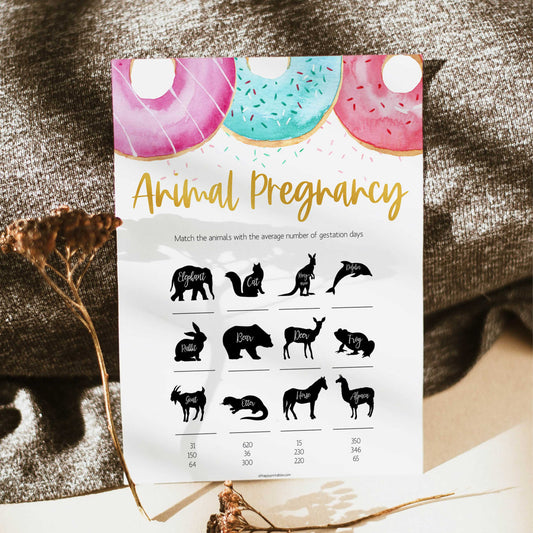 animal pregnancy game, Printable baby shower games, donut baby games, baby shower games, fun baby shower ideas, top baby shower ideas, donut sprinkles baby shower, baby shower games, fun donut baby shower ideas