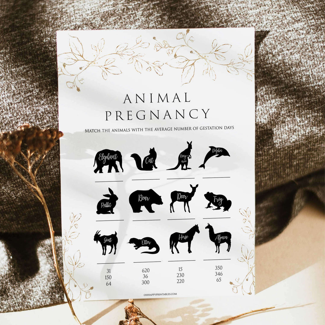 animal pregnancy baby game, Printable baby shower games, gold leaf baby games, baby shower games, fun baby shower ideas, top baby shower ideas, gold leaf baby shower, baby shower games, fun gold leaf baby shower ideas