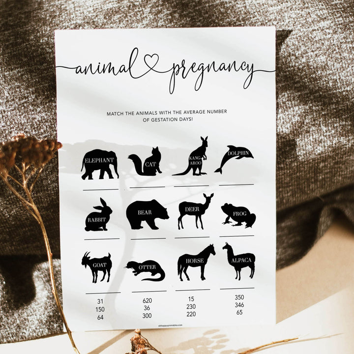 Minimalist baby shower games, animal pregnancy baby game, 10 baby game bundles, fun baby games, printable baby games, top baby games, popular baby games, labor or porn games, neutral baby games, gender reveal games