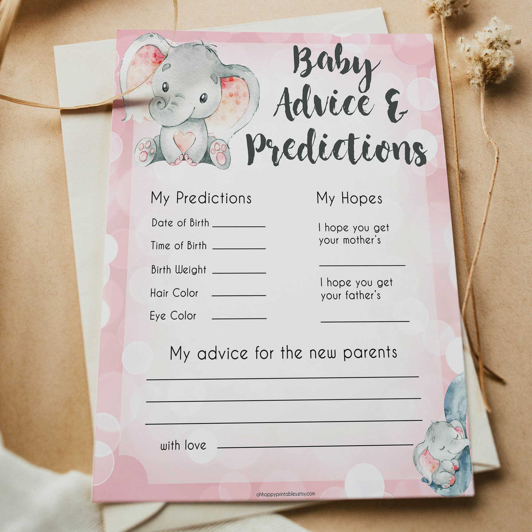 pink elephant baby games, baby advice and predictions baby shower games, printable baby shower games, baby shower games, fun baby games, popular baby games, pink baby games