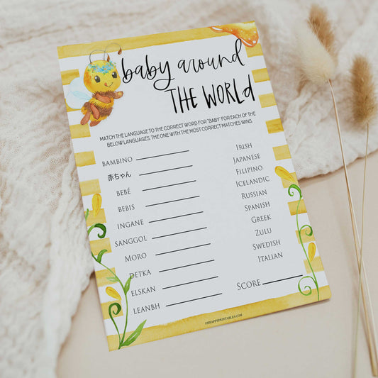 baby around the world, Printable baby shower games, mommy bee fun baby games, baby shower games, fun baby shower ideas, top baby shower ideas, mommy to bee baby shower, friends baby shower ideas