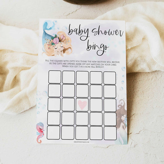 baby shower bingo game, Printable baby shower games, little mermaid baby games, baby shower games, fun baby shower ideas, top baby shower ideas, little mermaid baby shower, baby shower games, pink hearts baby shower ideas