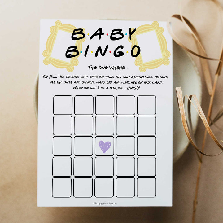 baby shower bingo, Printable baby shower games, friends fun baby games, baby shower games, fun baby shower ideas, top baby shower ideas, friends baby shower, friends baby shower ideas