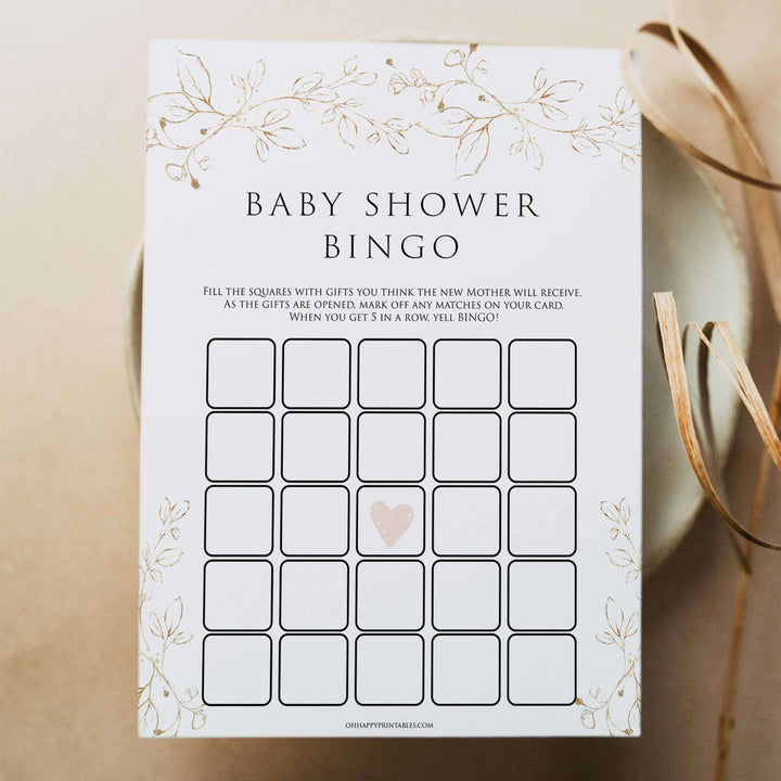 baby shower bingo, Printable baby shower games, gold leaf baby games, baby shower games, fun baby shower ideas, top baby shower ideas, gold leaf baby shower, baby shower games, fun gold leaf baby shower ideas