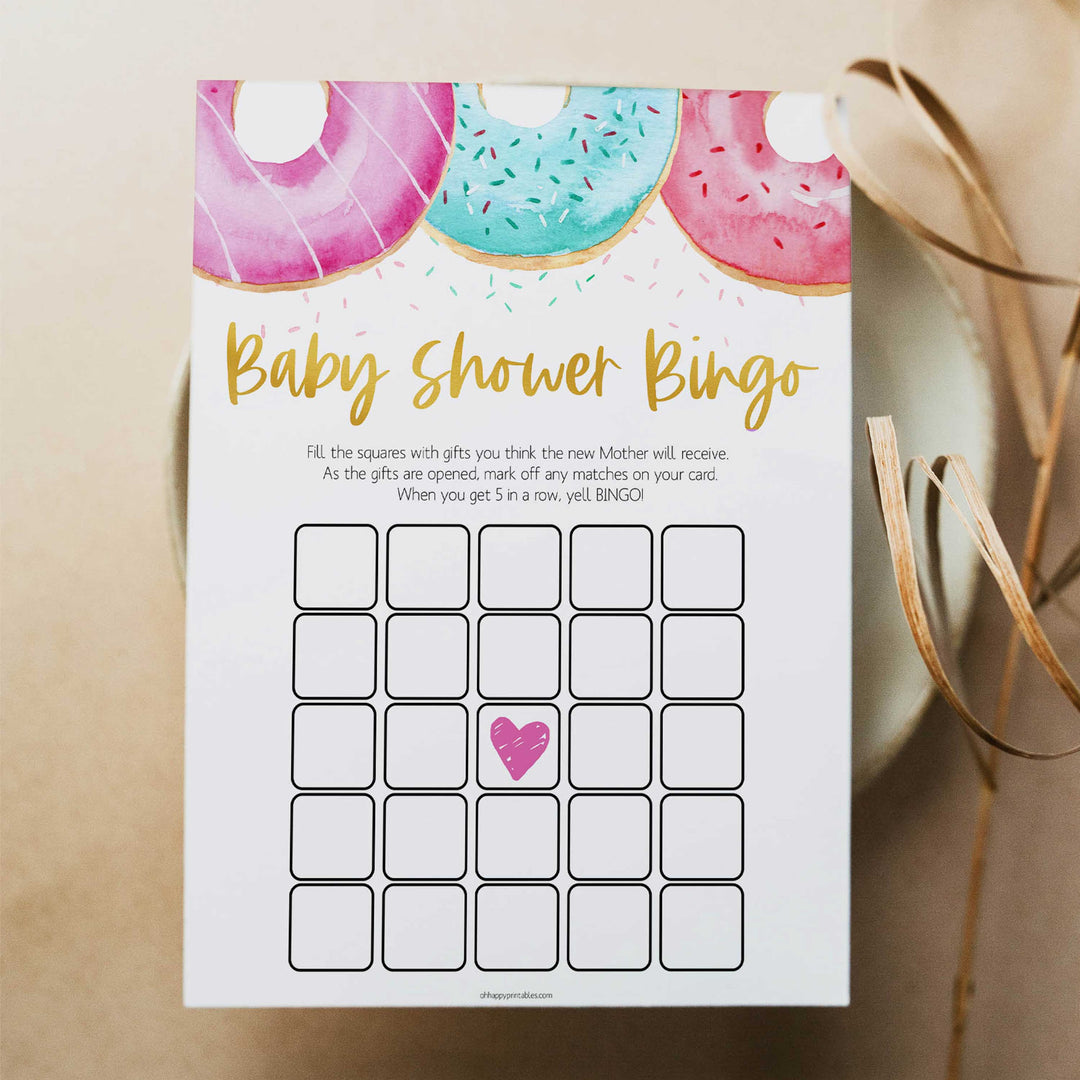 baby shower bingo game, Printable baby shower games, donut baby games, baby shower games, fun baby shower ideas, top baby shower ideas, donut sprinkles baby shower, baby shower games, fun donut baby shower ideas